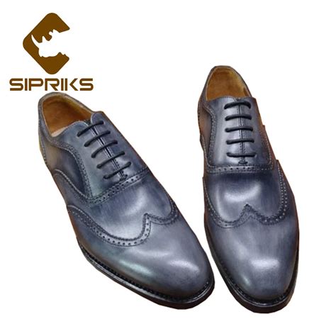 grey dress shoes black patina.